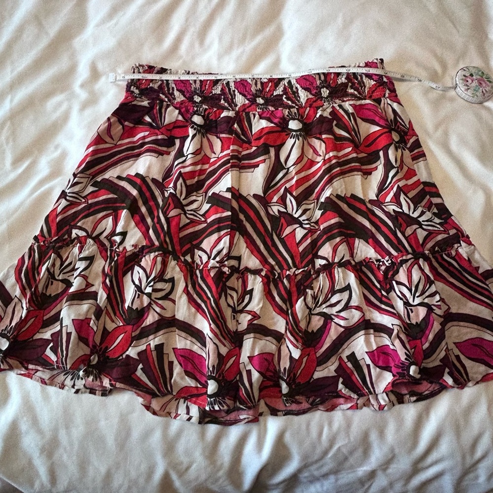 Anthropologie Multicolor Floral Skater Skirt